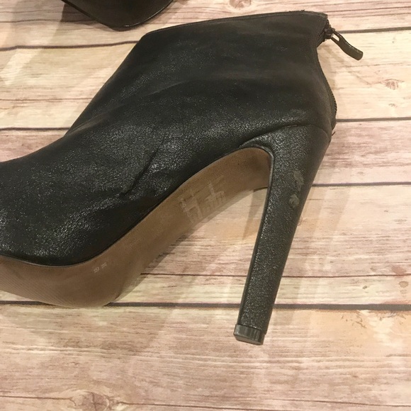 BCBGeneration Black Leather Platform Booties - Picture 7 of 7